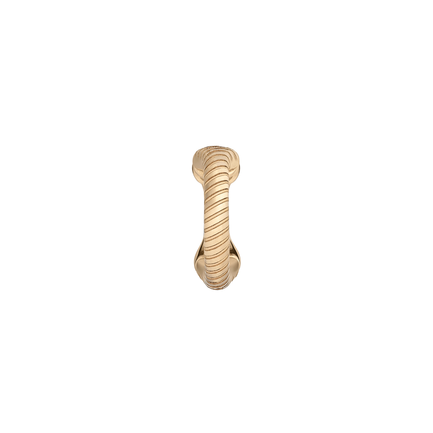 Hand Carved Striped Ear Cuff