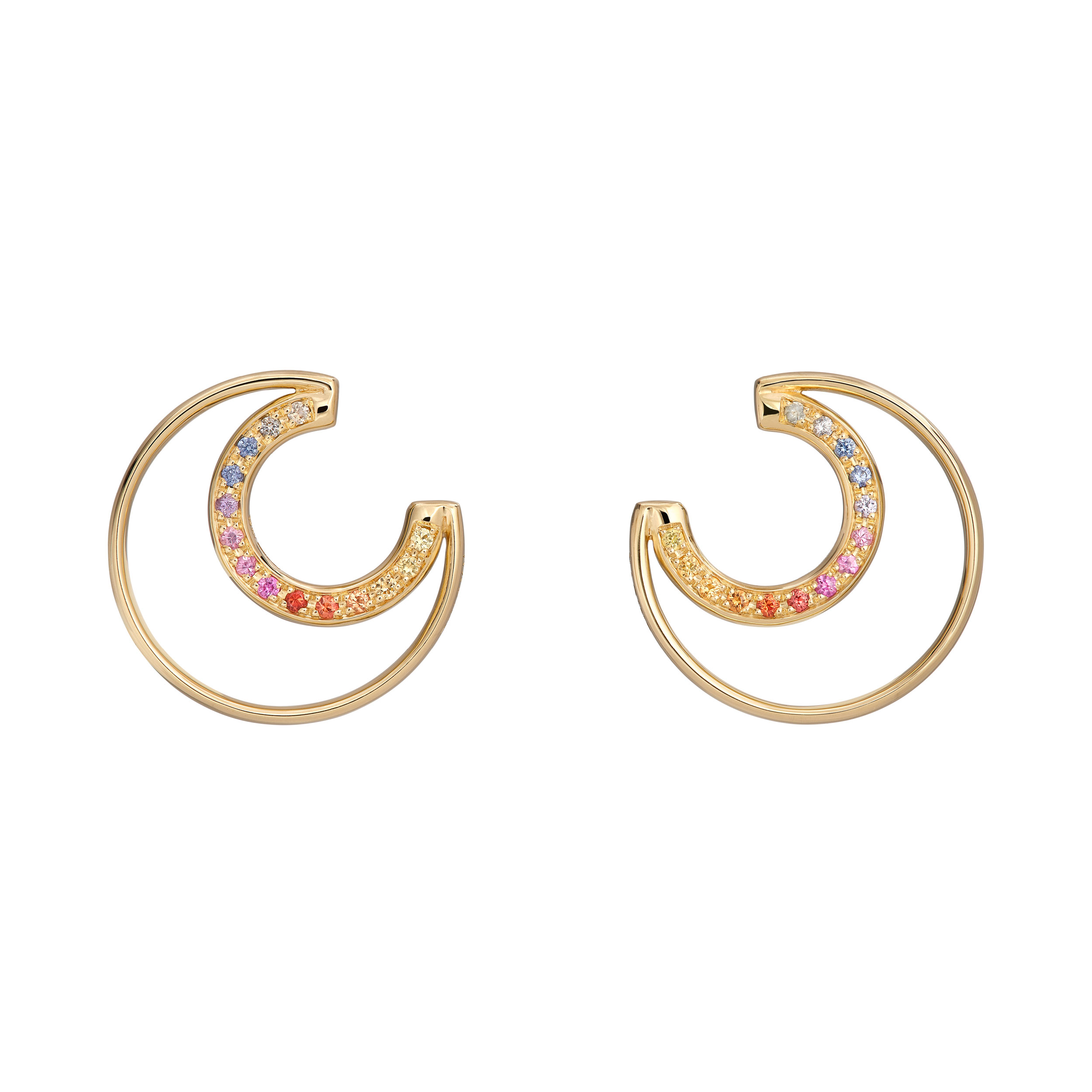 Rainbow Hoop Earrings