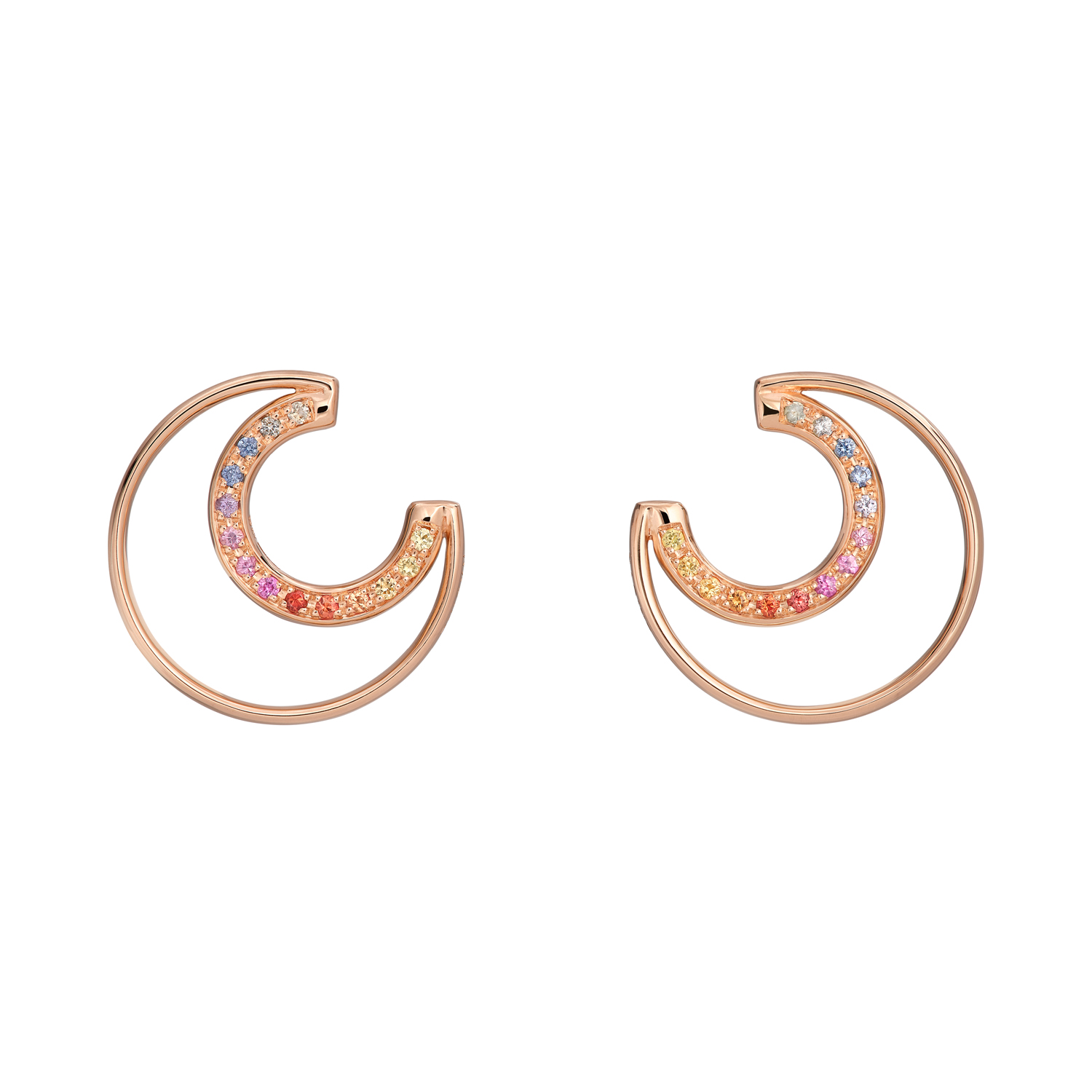 Rainbow Hoop Earrings