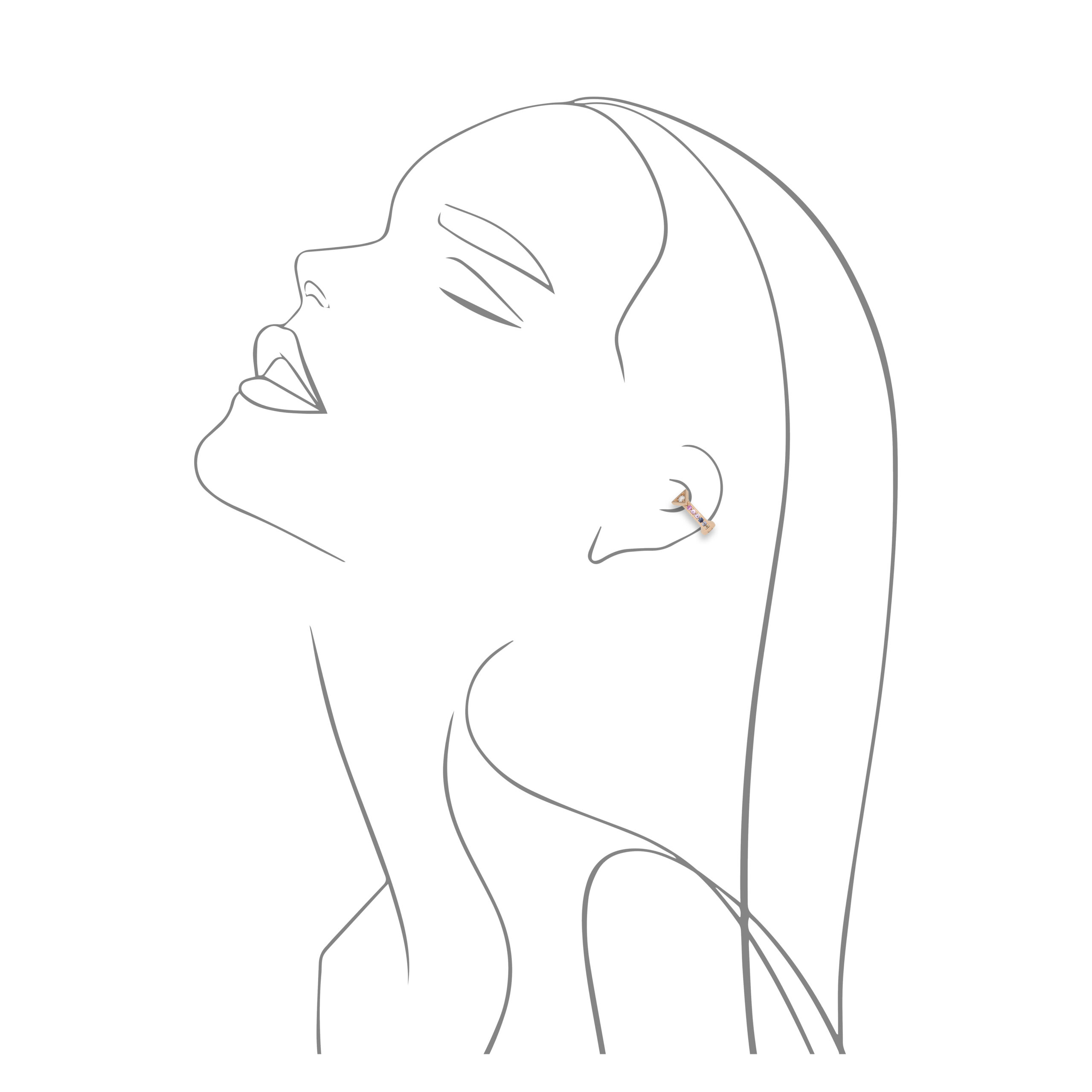 ABJAD_24_rose_sketched_rainbow earcuff