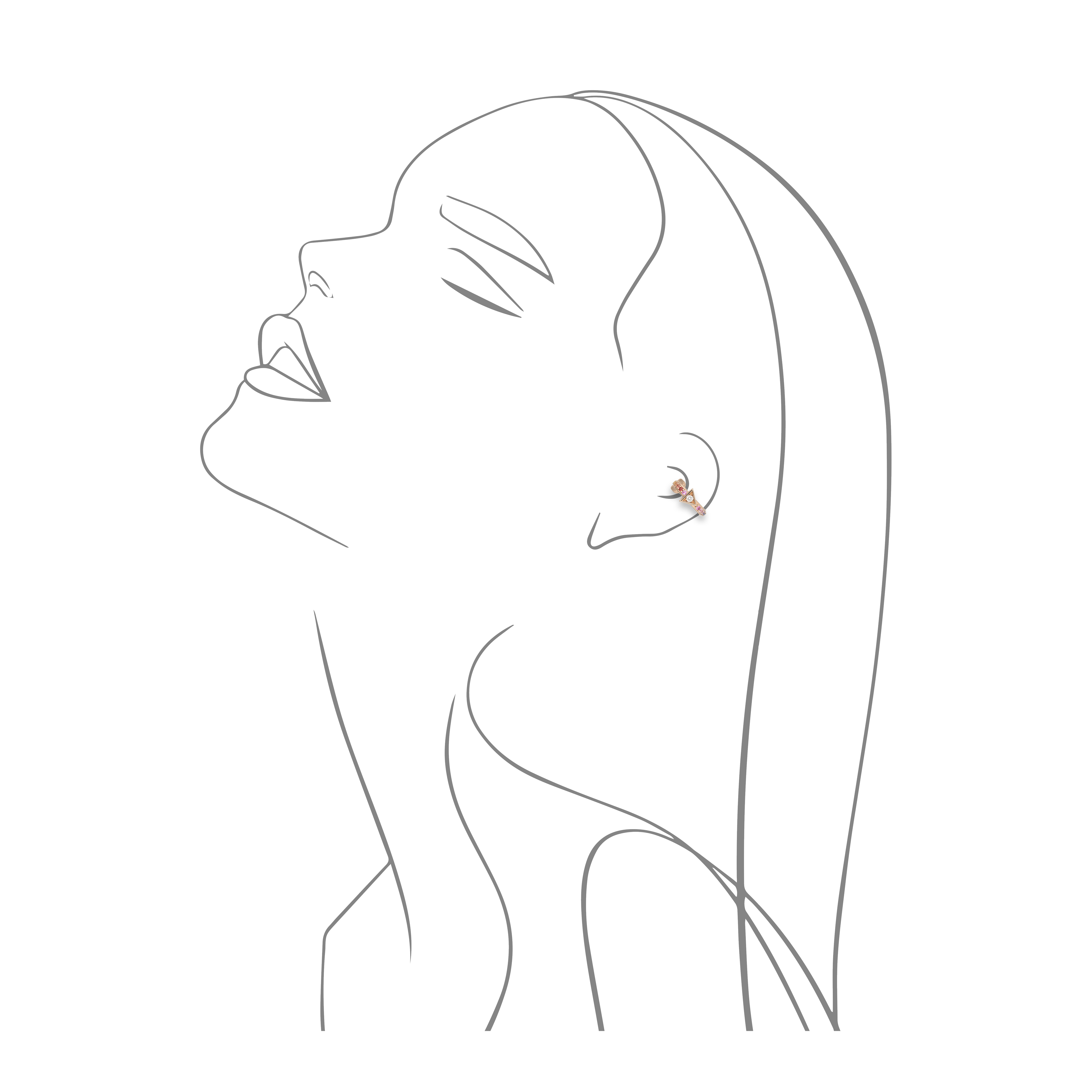ABJAD_25_rose_sketched_rainbow earcuff
