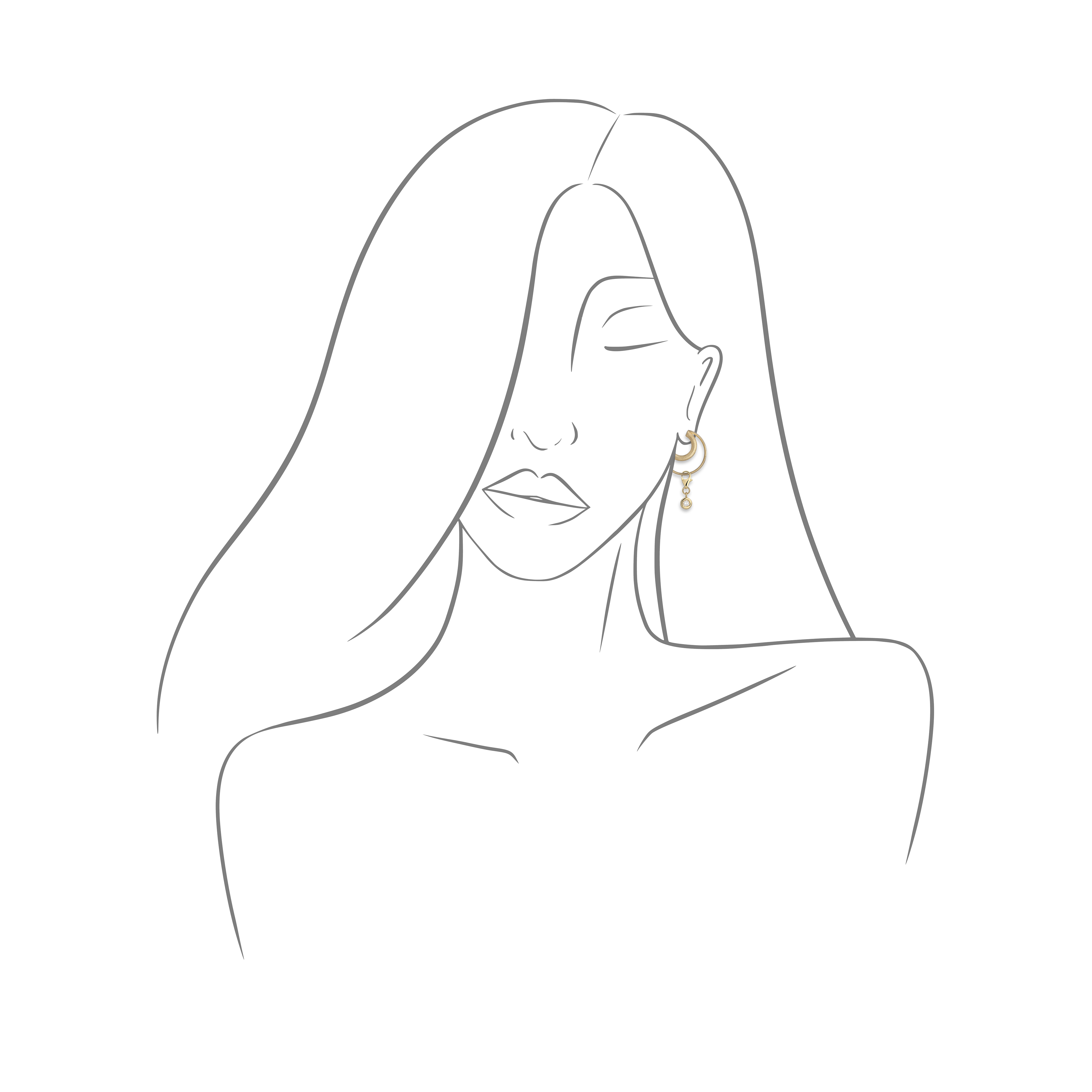 ABJAD_35_yellow sketched charming hoop