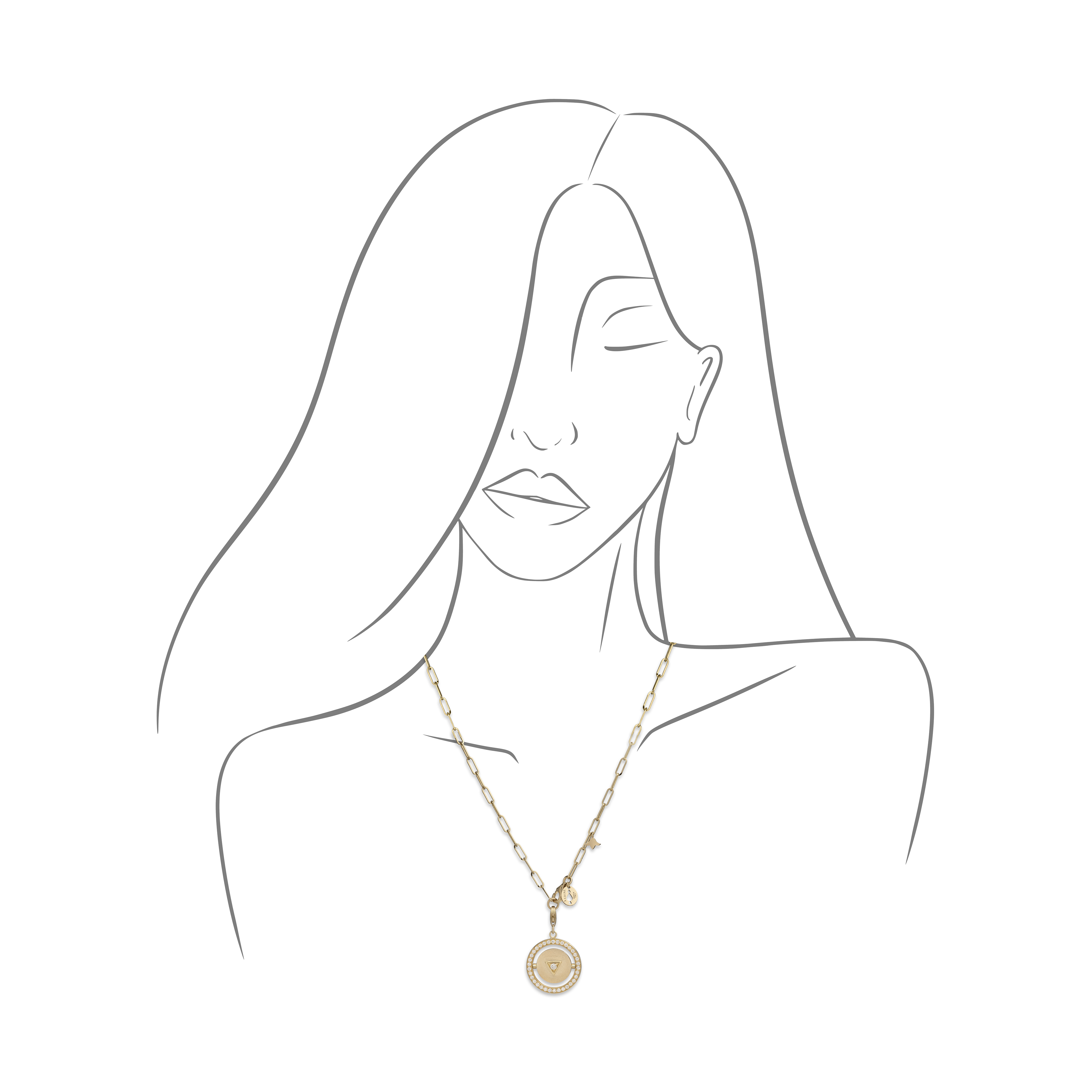 ABJAD_8_yellow sketched paved pendant