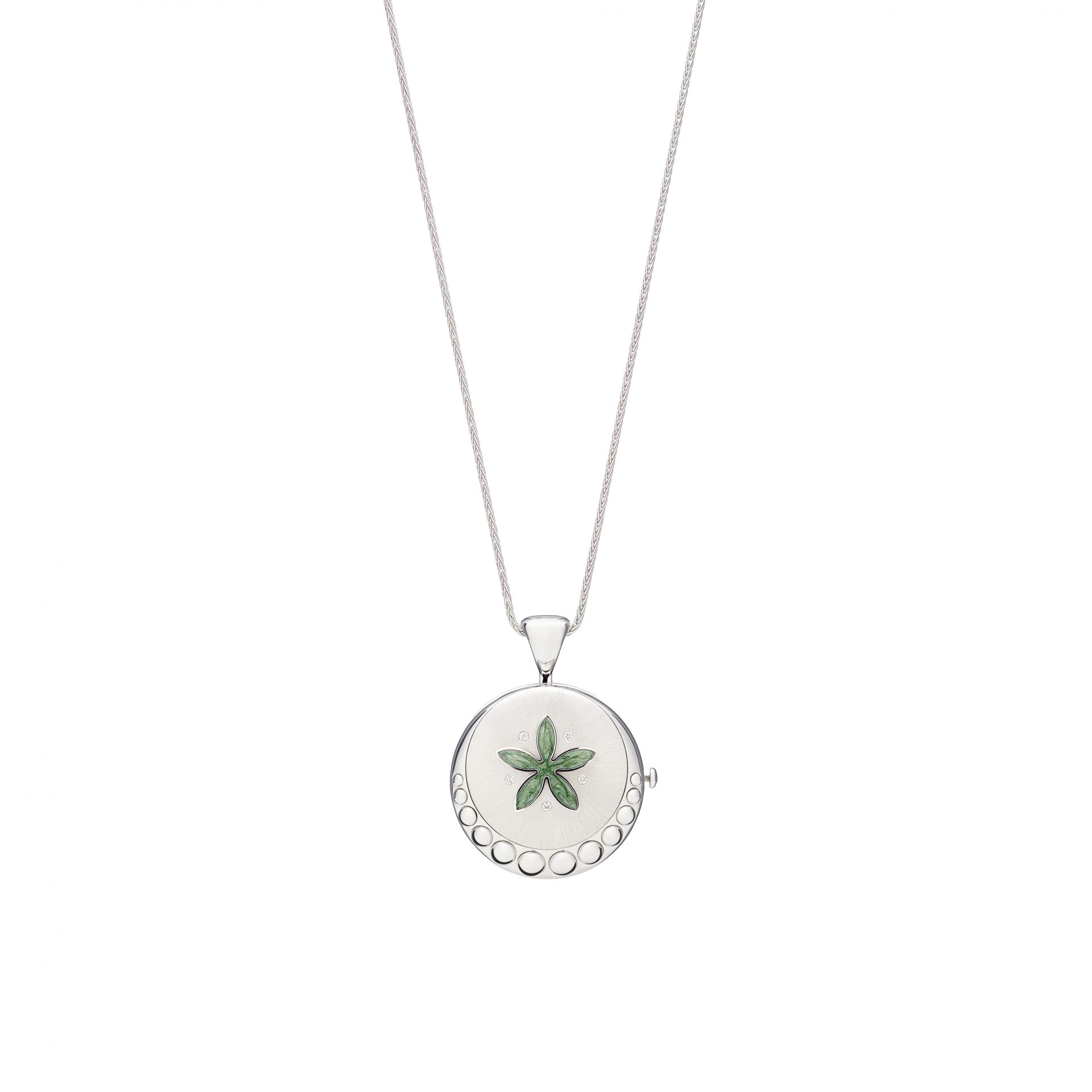 Green Enamel Locket
