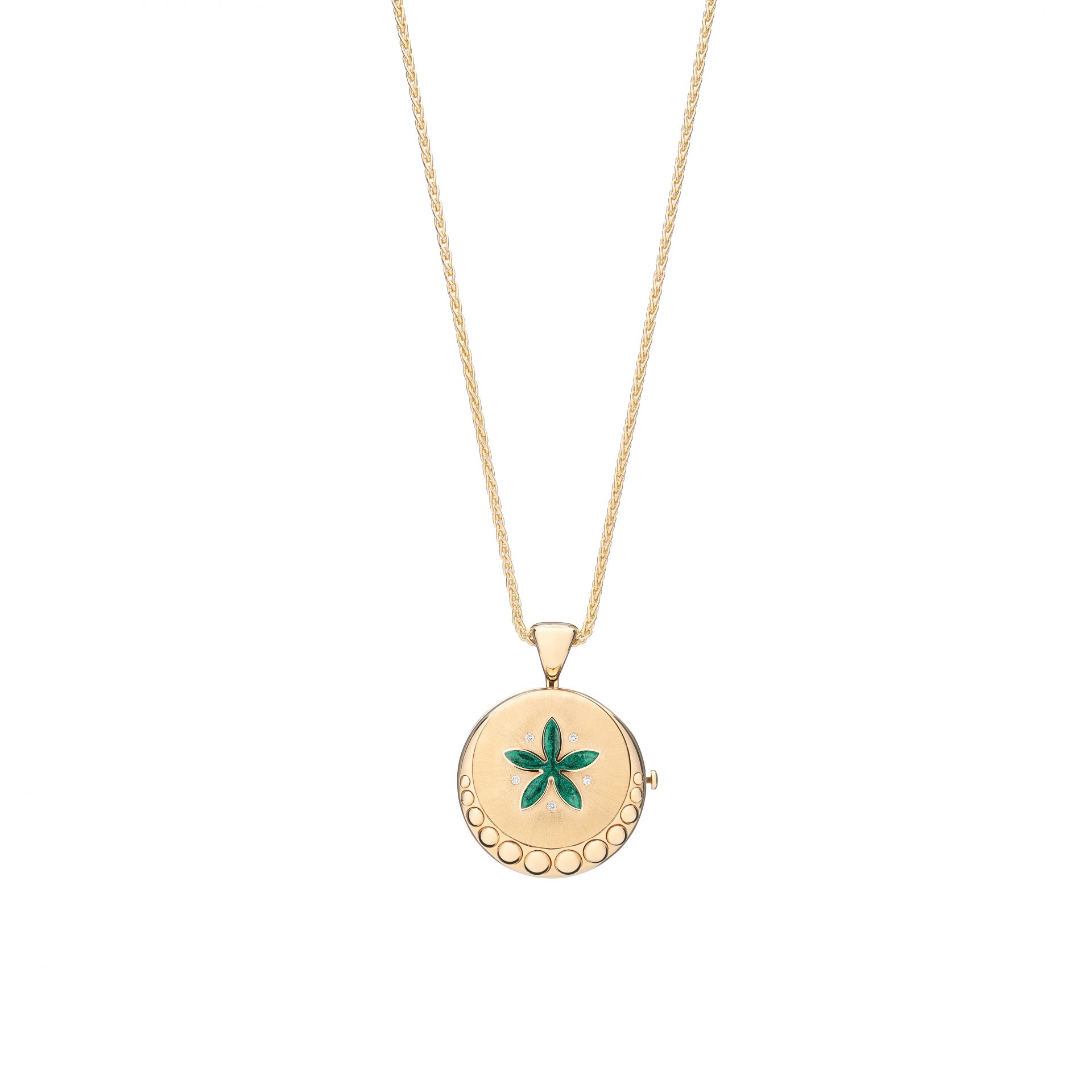 Olive Enamel Locket
